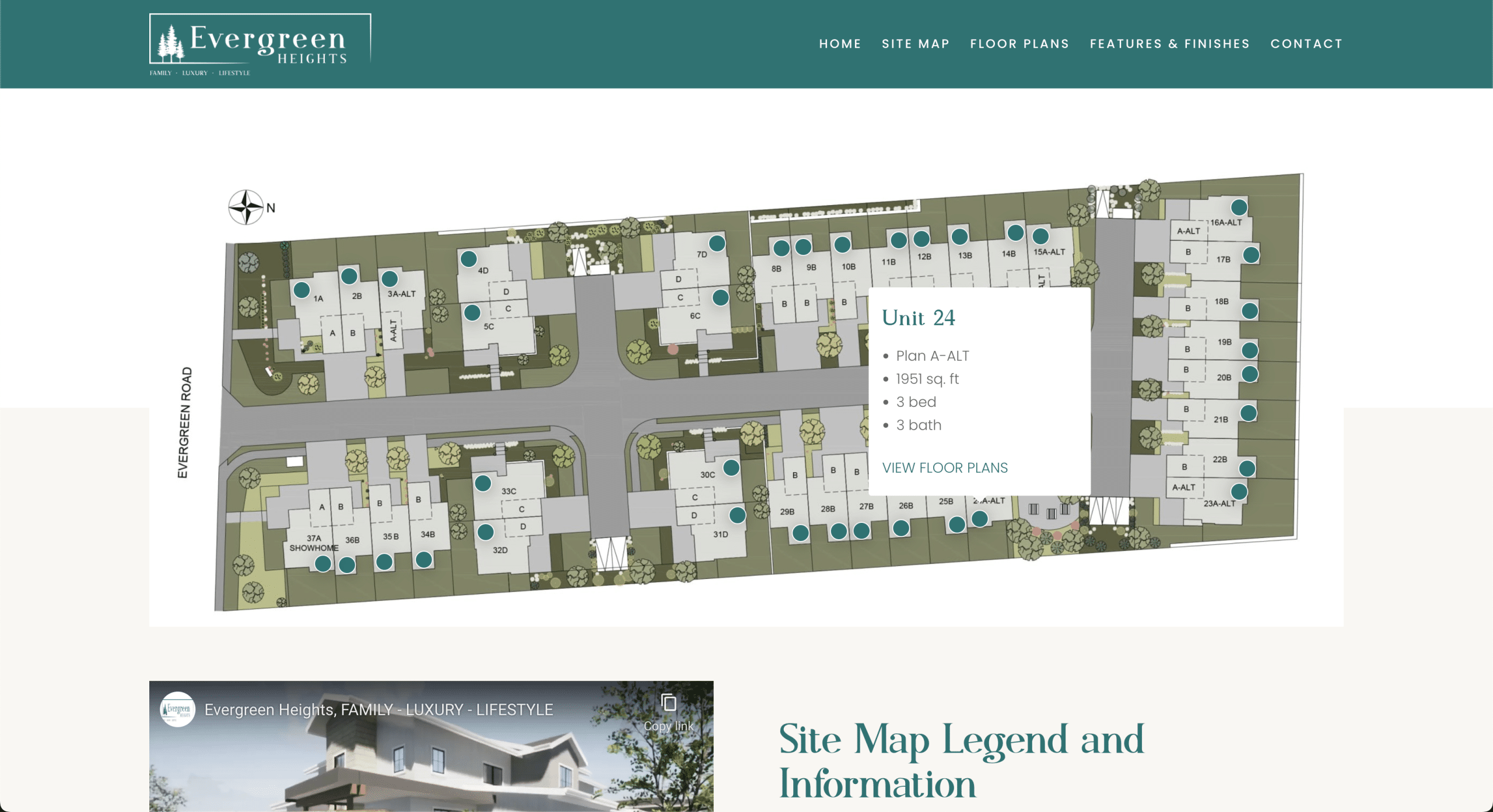 Evergreen Heights Site Map | Boleyn Media