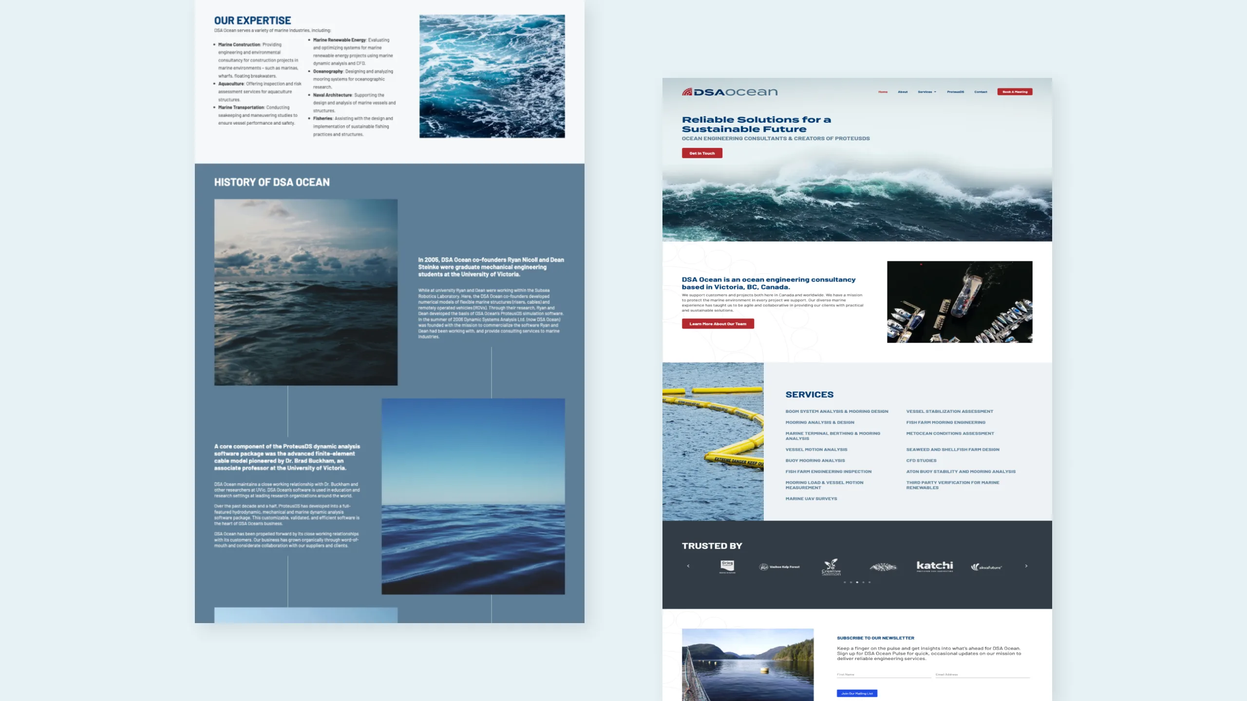 DSA Ocean | Website | Creative Design