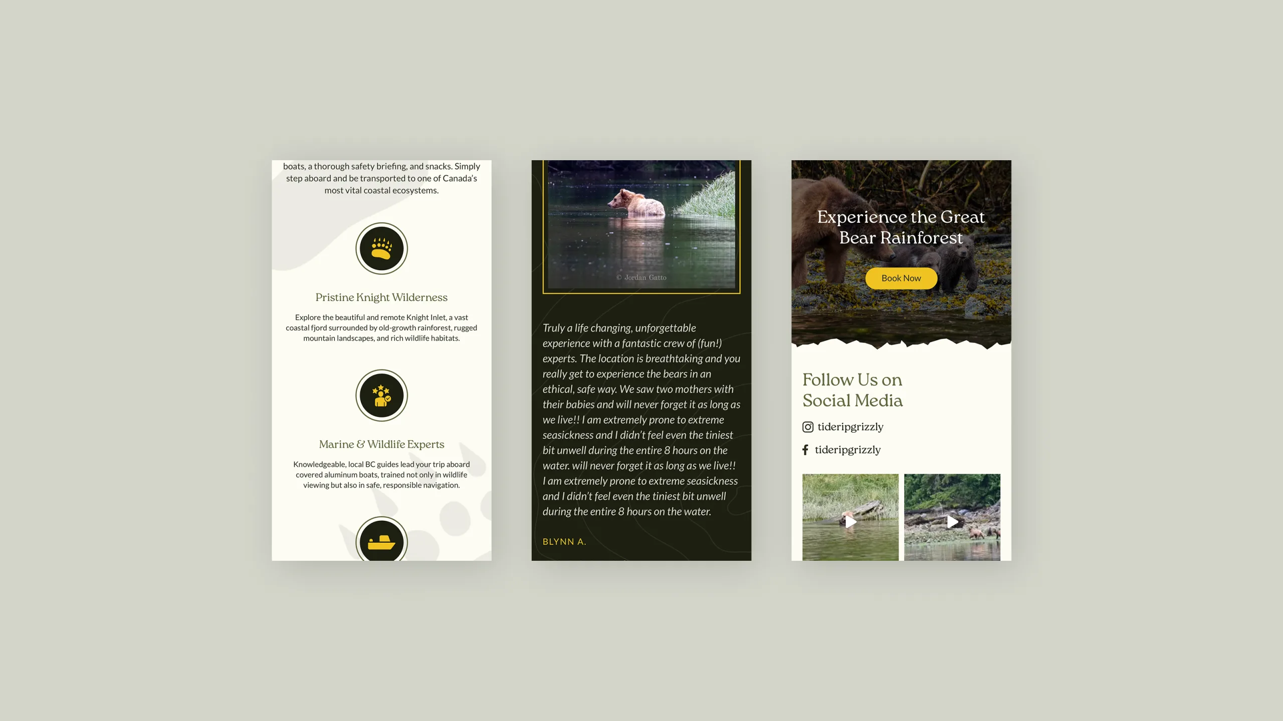 Tide Rip Grizzly Tours | Website